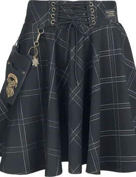 Kurzer Rock - Dark Academia Nocturnal Stroll with Magic - S bis XXL - für Damen - Größe S - multicolor - EMP exklusives Merchandise! - Frauen - fem - Harry Potter - FashionsVida