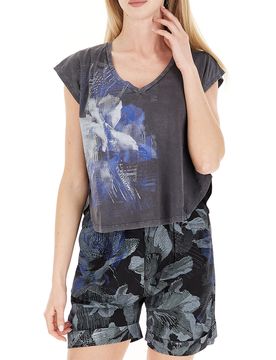 T-shirt in cotone GRIGIO SCURO L