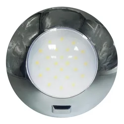 Round Dome Light With Switch 4000k Chrome One Size unisex
