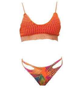 Top,brasiliano Reg. Arancio/fuxia M21-0522X1