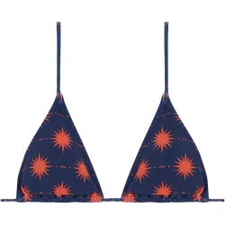 Top de bikini Triángulo AstroBlue con estructura y foams extraíbles
