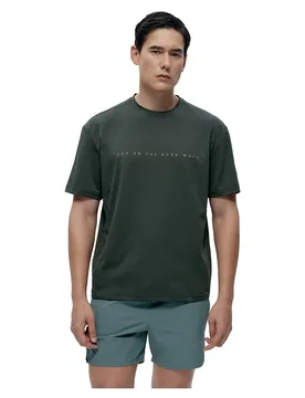 T-shirt à Manches Courtes Venetta Deep Kaki XL - Born Living Yoga - FashionsVida