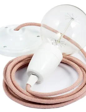Cables Suspension Luminaire Rd71 Zigzag 50 Cm Ancient Pink / White One Size