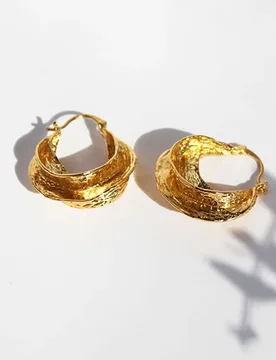 Earrings for Women Girls 2021 Trend Gold Metal Circle Hoop Earrings Irregular Unusual Jewelry Gift Swirl Piercing Accesories - Aliexpress - FashionsVida