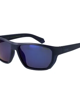 Lunettes De Soleil Polarisées Pld7057s60fll 60/15/135 Matte Blue Blue Mirror/CAT3 - Polaroid - FashionsVida