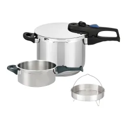 Schnellkochtopf-Set "Praktika Plus XL", 5-teilig silber