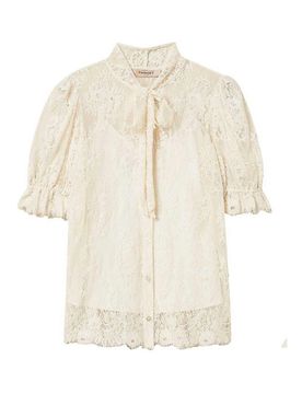 Twinset Camicia In Pizzo Avorio