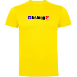 Fishing Short Sleeve T-shirt Lemon Yellow 2XL Men
