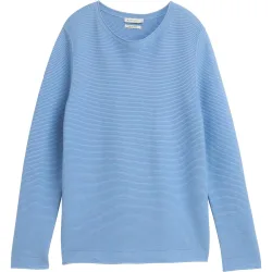Jersey de mujer básico de cuello redondo