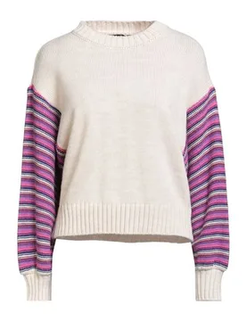 Pullover Damen Cremeweiß ONESIZE Damen - Angela Mele Milano - FashionsVida