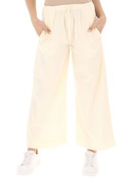 Pantalone misto cotone CREMA L
