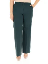 Pantalone gamba dritta VERDE SCURO 52