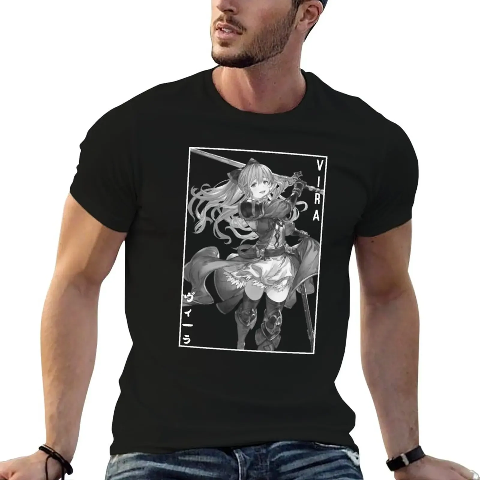 Vira ヴィーラ | Granblue Fantasy The Animation T-Shirt Worker Basic Short Sleeve Tee - Aliexpress - FashionsVida