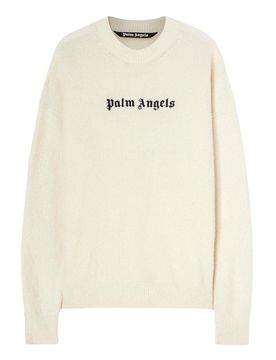 Maglione in misto lana con logo ricamato