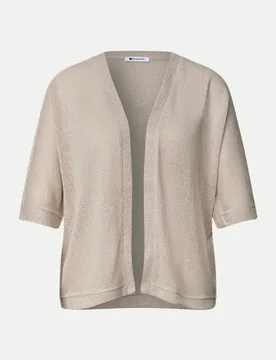 Strickjacke mit Fledermaus-Ärmeln Beige 42 - Street One - FashionsVida