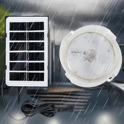 Pieza Luz solar inalámbrica para patio, material ABS con batería 18650 de alta capacidad incorporada, control remoto LED con temporizador, carga sol