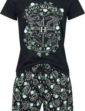 Schlafanzug - Hogwarts - S bis XXL - für Damen - Größe L - schwarz - EMP exklusives Merchandise! - Frauen - female