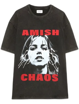 T-shirt jersey caos pigment stone - black - Amish - FashionsVida