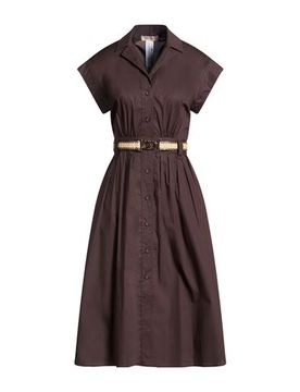 Vestido midi Mujer Marrón chocolate 36,38,40,42,44,48 Mujer