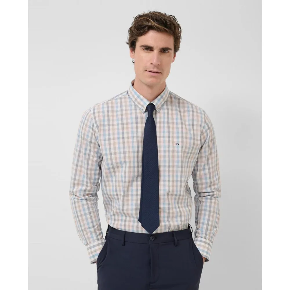 Camisa sport de hombre regular fit cuadros - Roberto Verino - FashionsVida