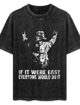 Firefighter Fireman Fire Fighter Gift T-Shirt Urban Casual Loose Fit Tee - Aliexpress - FashionsVida