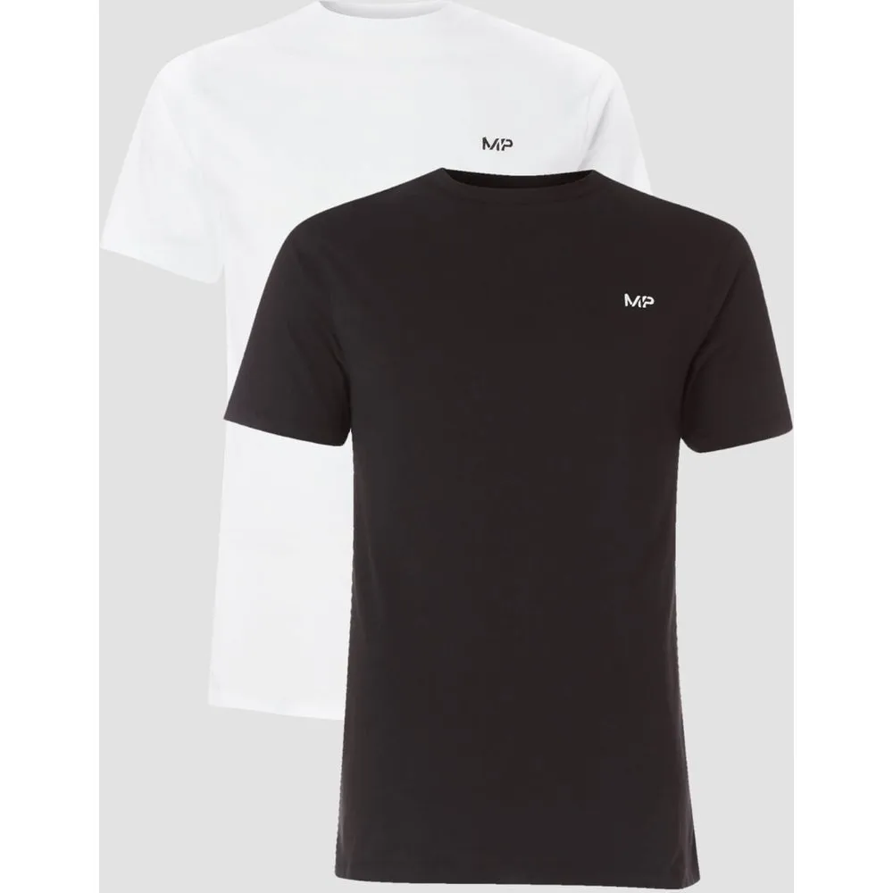 Camiseta de Manga Corta para Hombre Pack de 2 - Blanco/ - XXS - MP - FashionsVida