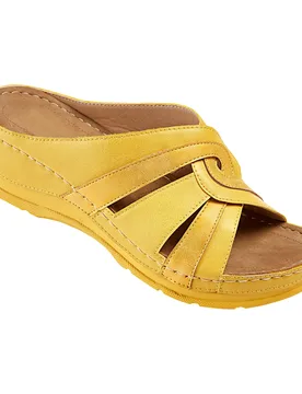 Komfort-Pantolette "Beate" gelb 36 Damen - wonderwalk - FashionsVida