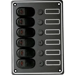Watertight Electrical Panel 6 Buttons One Size unisex
