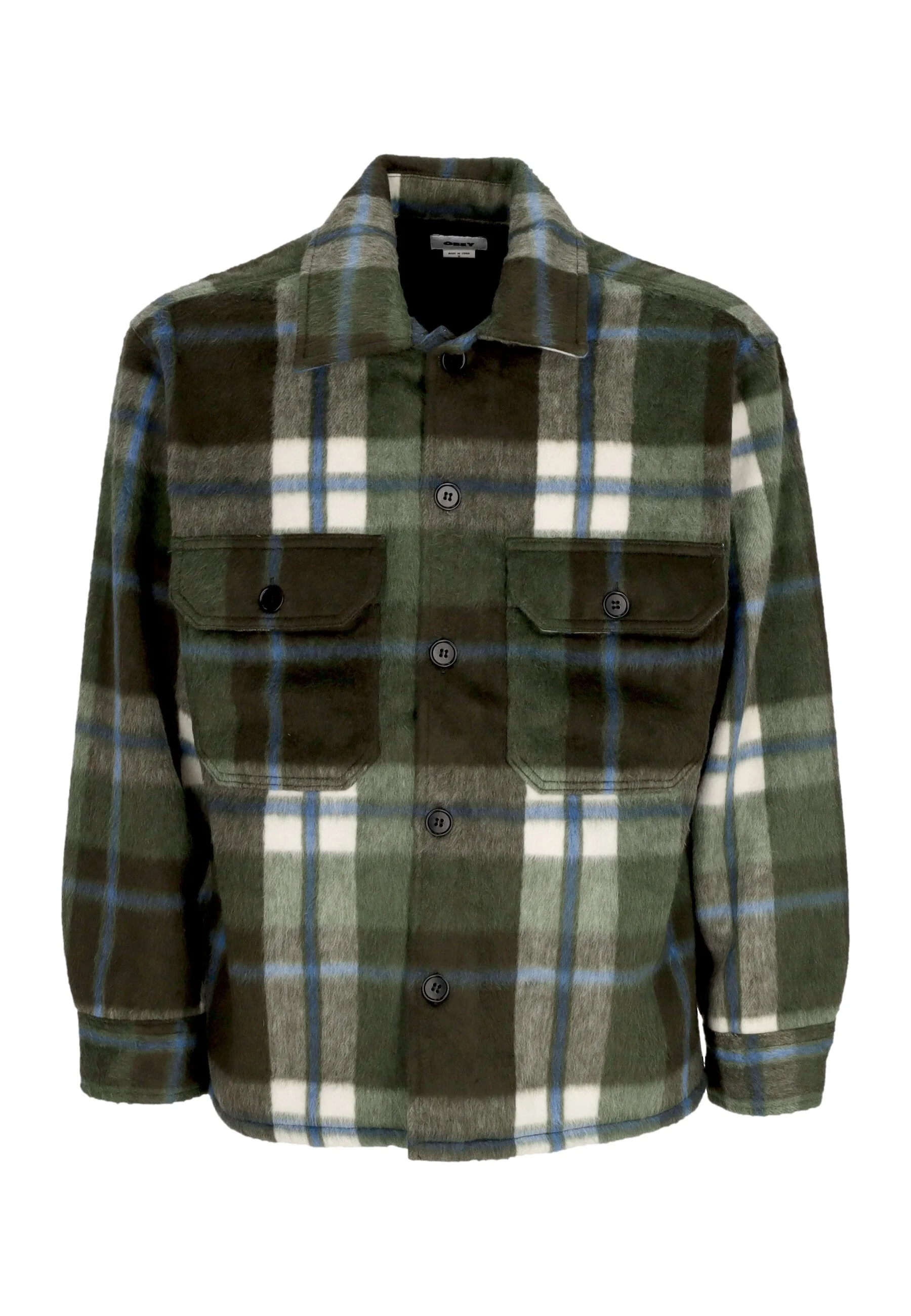 Camicia Imbottita Uomo Stanton Shirt Jacket Rosin Multi - OBEY - FashionsVida