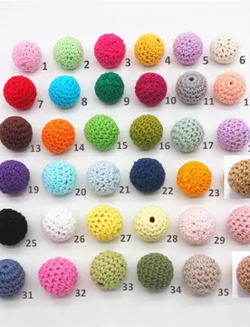 Chengkai 50pcs 20mm Round Knitting Cotton Crochet Wooden Beads Balls for DIY decoration baby teether jewelry necklace Toy - Aliexpress - FashionsVida