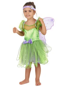 Süsse Fee Kinderkostüm Märchen-Elfe grün-flieder - KARNEVAL-MEGASTORE - FashionsVida