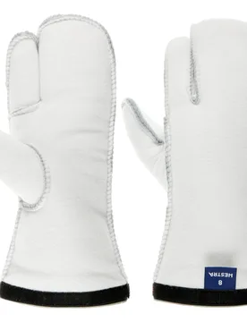 Heli Ski Liner 3-Finger Undergloves by - cream white - Female - Size: 11 HS - Hestra - FashionsVida