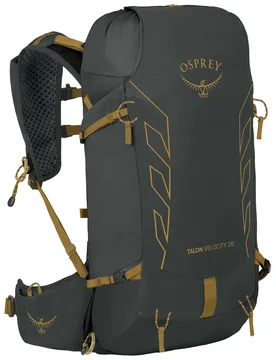 Sac à dos léger et technique - Talon Velocity 20 Dark Charcoal/Tumbleweed Yellow - Taille L/XL - Noir - Osprey - FashionsVida