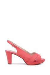 Women's Louise' Block Heel Platform Sandals in Coral Size: 9 - Coral - Size: 9