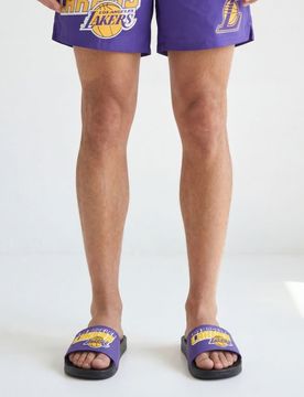 Ciabatte con scritta Los Angeles Lakers NBA - viola scuro