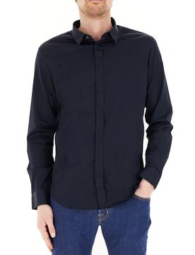 Camicia in cotone BLU SCURO M