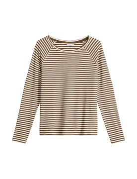 T-Shirt, LSL, Raglan, YD Stripes feale - M - FashionsVida