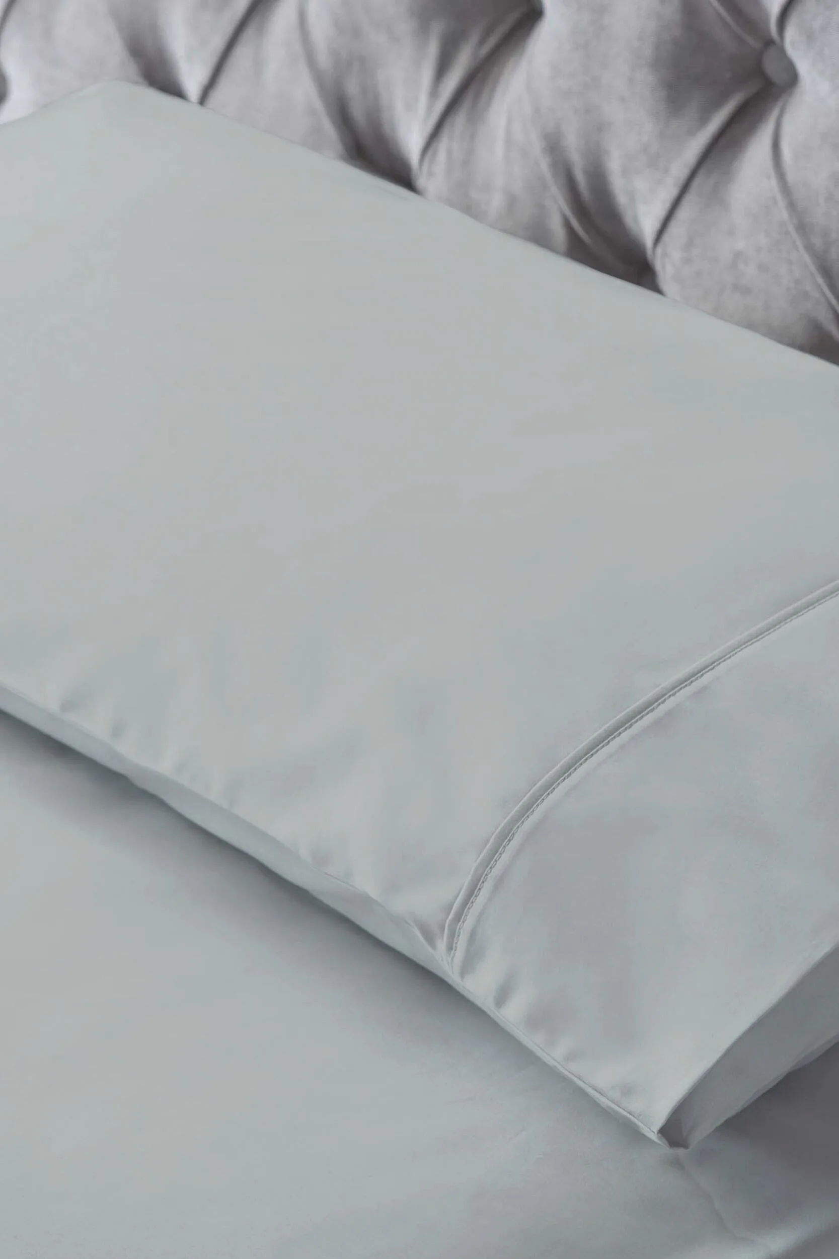 Thread Count Bamboo Pillow Cases Platinum Bolster 1 Pack - Grey - Size: One Size - Lazy Panda - FashionsVida