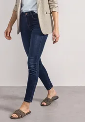 Mid Waist Slim Leg Jeans im Slim Fit female Blau