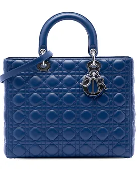 Large Lambskin Cannage Lady Dior - Dior - FashionsVida