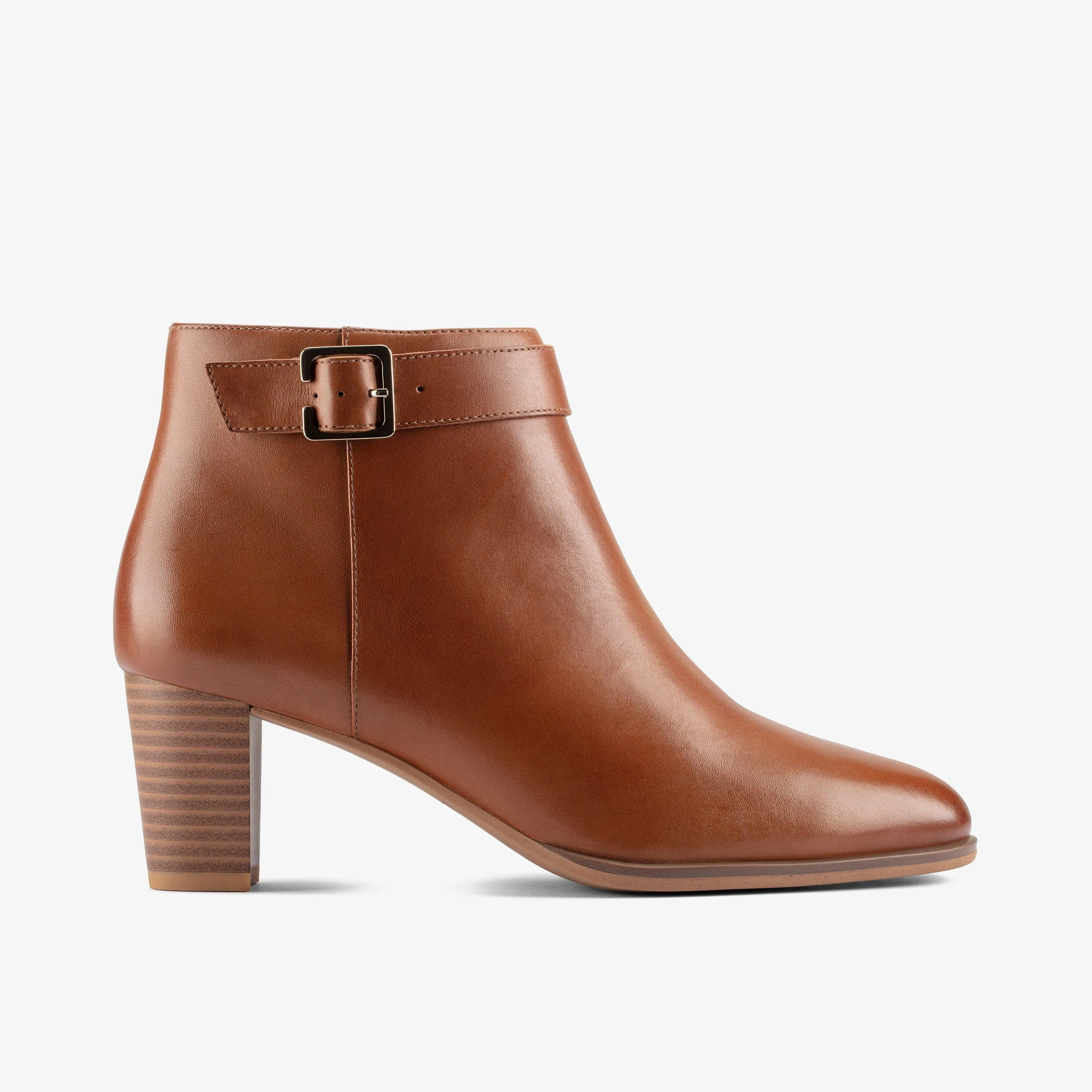 Womens Kaylin 60 Boot Dark Tan Leather Boots - Brown - Size Uk 4 - Clarks - FashionsVida