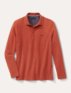 Langarmpolo Supersoft, noch offen: Größenlauf, Farbe Orange, 58/60, weicher Baumwollmix bequem, da elastisch Herren - Walbusch - FashionsVida