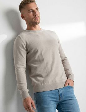 Maglione basic in cotone - nude