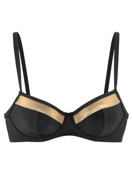 LASCANA Top de bikini oro / negro
