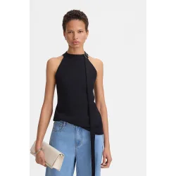 Top de mujer con cuello halter y hebilla