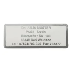 Namensaufkleber "Schrifttyp A" silber