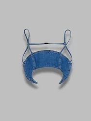 Light blue denim bra top