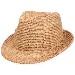 Crochet Trilby Raffia Hat by - nature - Female - Size: One Size