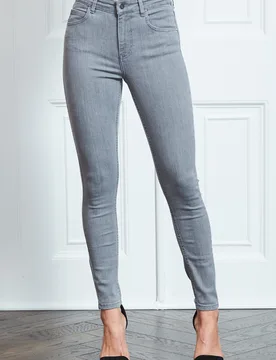 Womens Light Grey Perfect Skinny Jeans - Blue - Size Uk 6 Long - Sosandar - FashionsVida