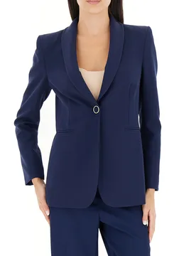 Blazer monopetto BLU NAVY S - Rinascimento - FashionsVida